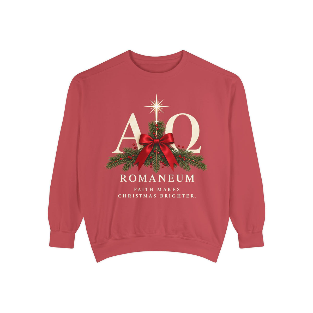 Christmas Alpha Omega Sweatshirt — Romaneum 'God Is Love' Holiday Crewneck