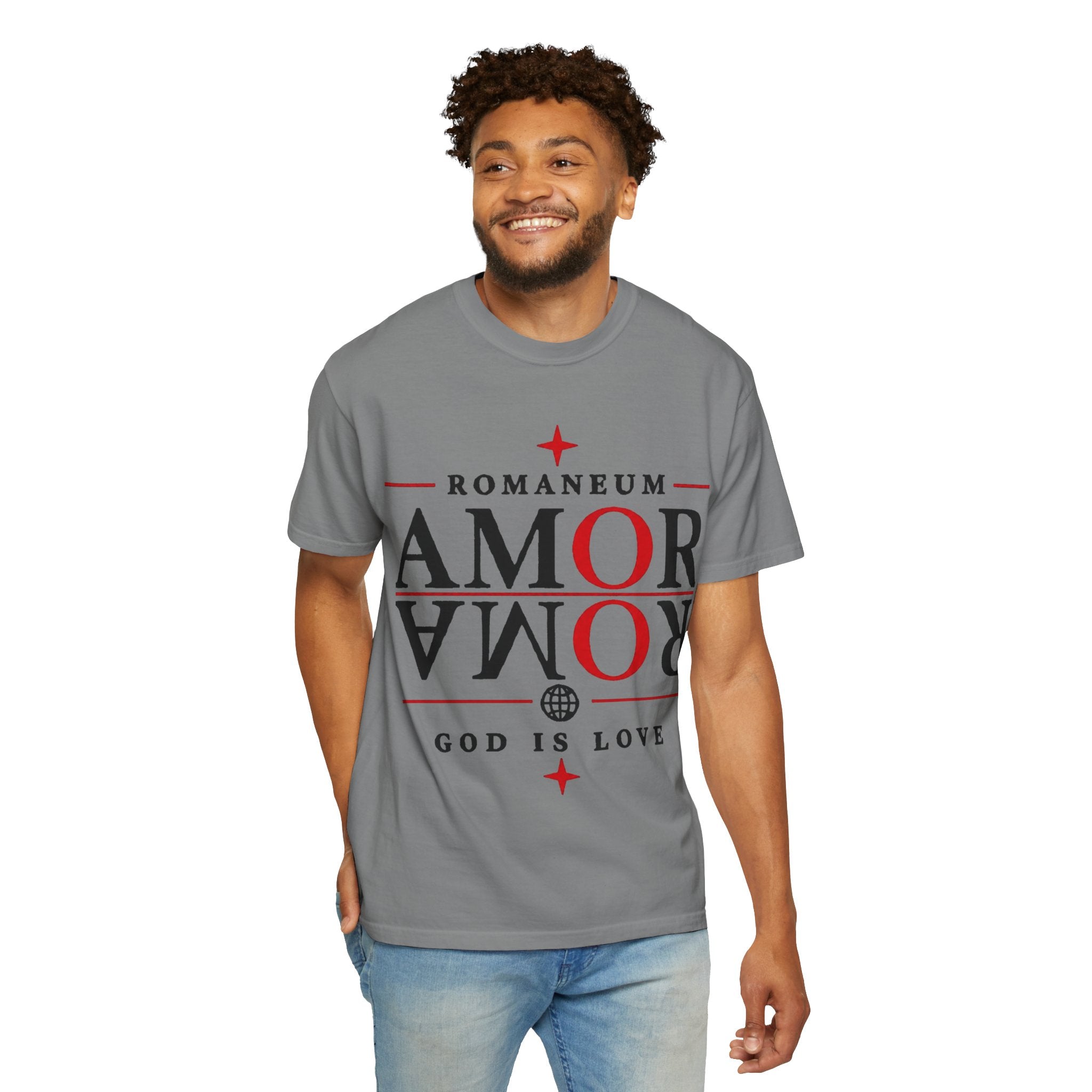 AMOR ROMA Tee — "God Is Love" Graphic T-Shirt