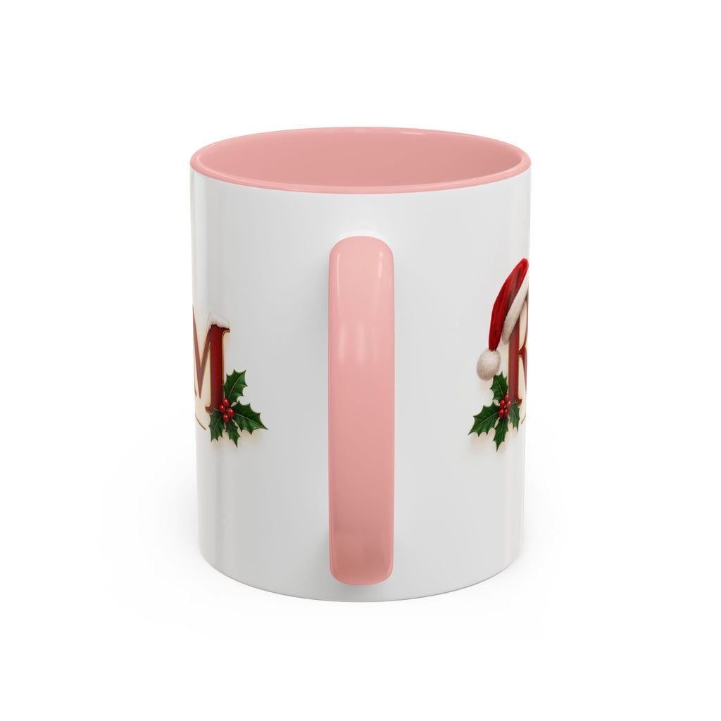 Christmas Accent Coffee Mug - Festive Garland & Bow Holiday Drinkware (11/15oz)