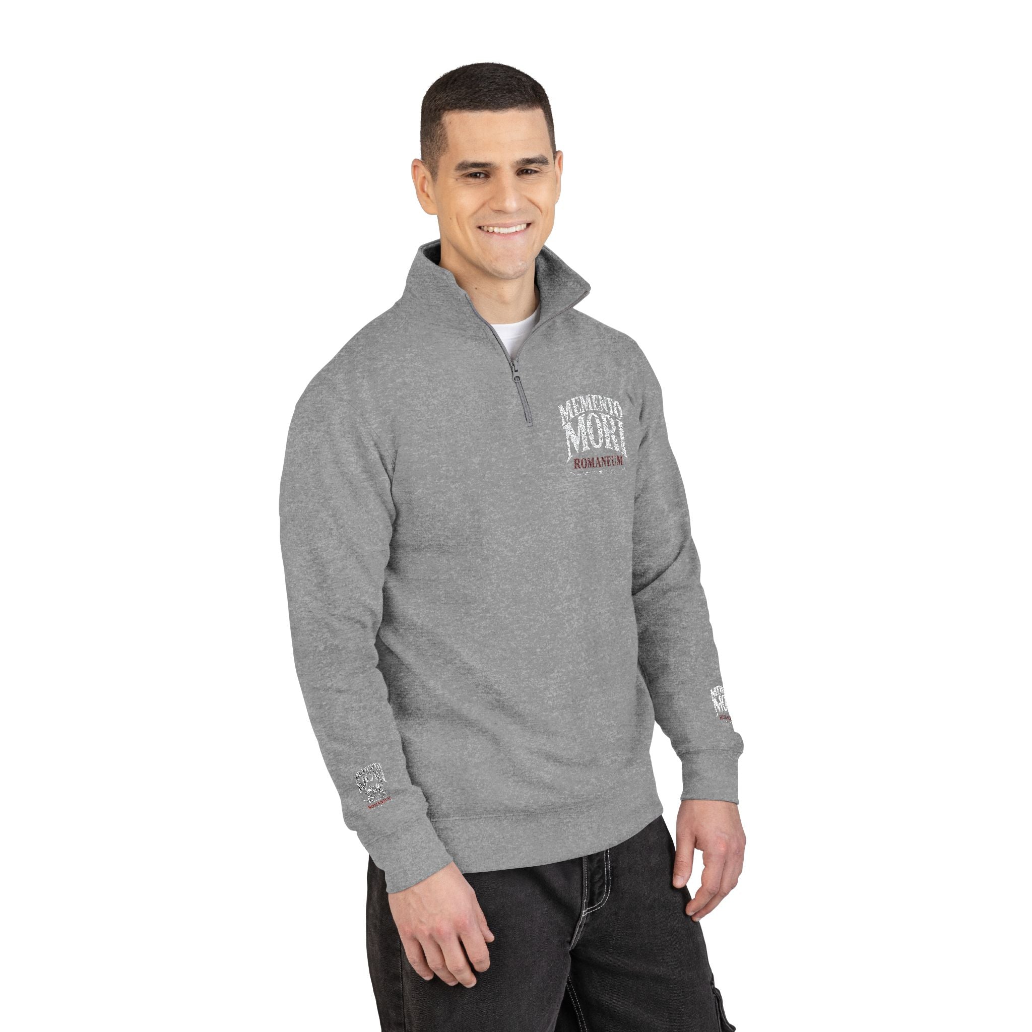 Embroidered Floral Skull Fleece Pullover