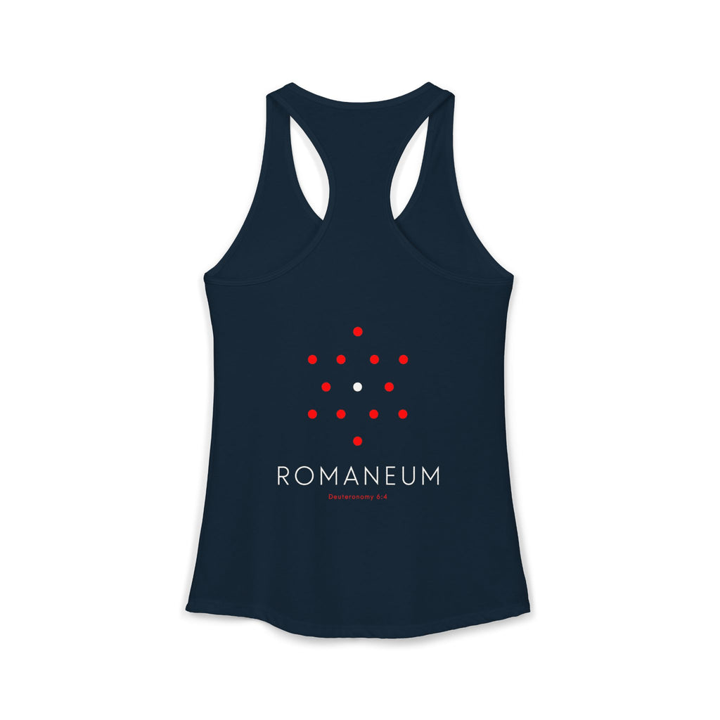Romaneum Women’s Racerback Athletic Tank | Front & Back Logo