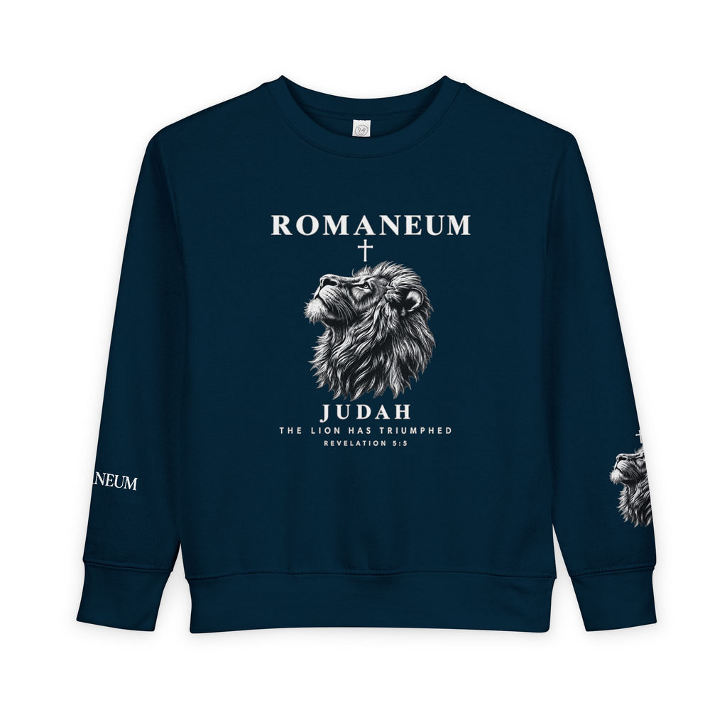 Toddler Sweatshirt - Romaneum Judah Lion Graphic Kids Crewneck