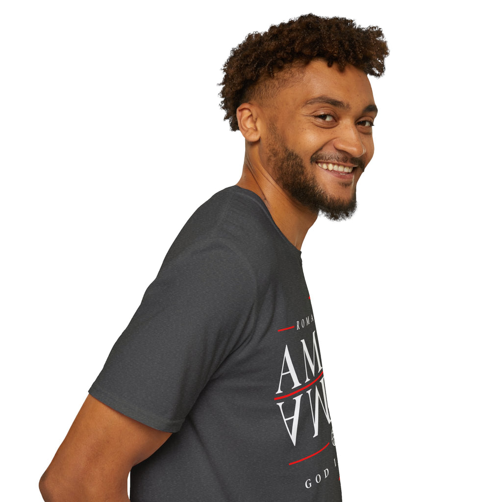 Amor/Roma 'ROMANEUM' Graphic T‑Shirt — 'AMOR' Reflection Design (God Is Love)