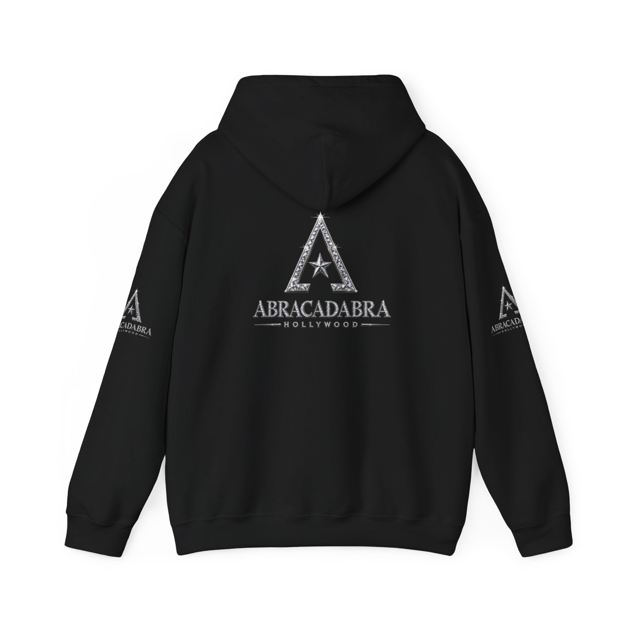 Abracadabra Triangle Logo Hoodie — Mystical Graphic Pullover