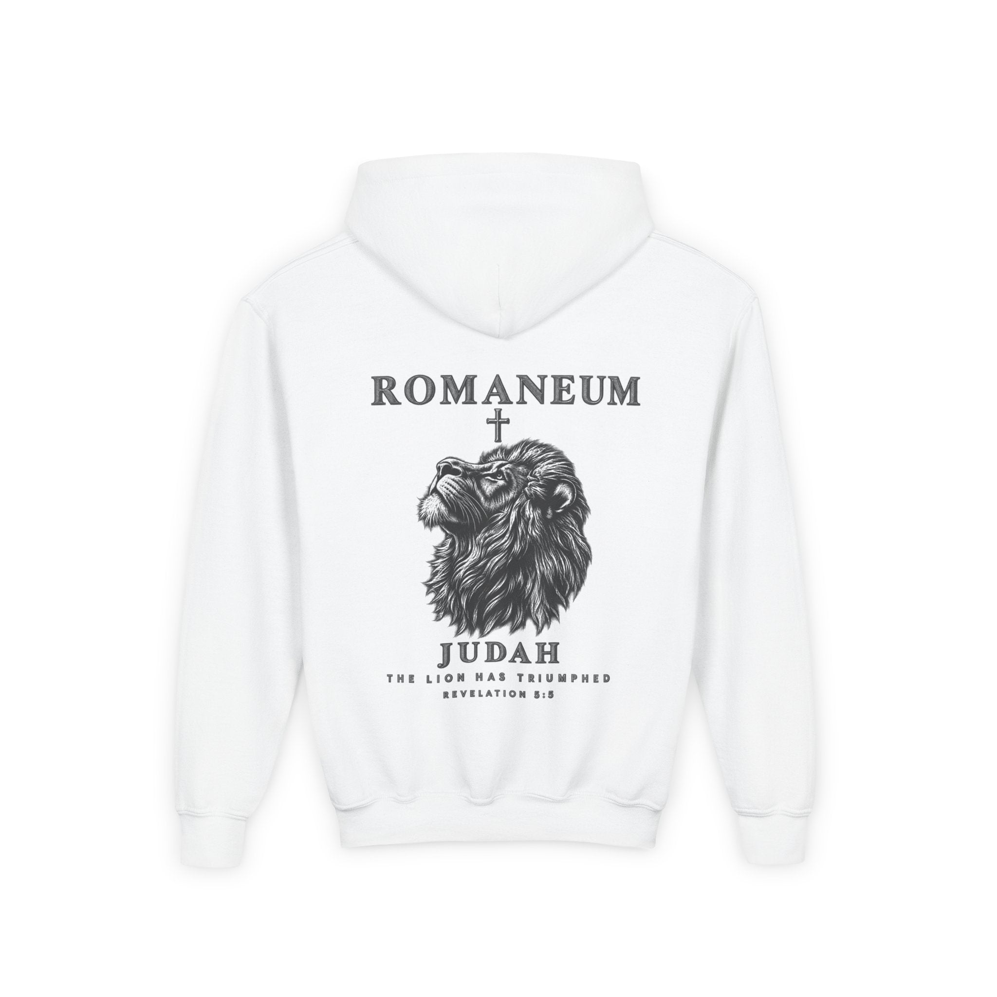 Romaneum Judah Lion Hoodie — Youth Graphic Sweatshirt