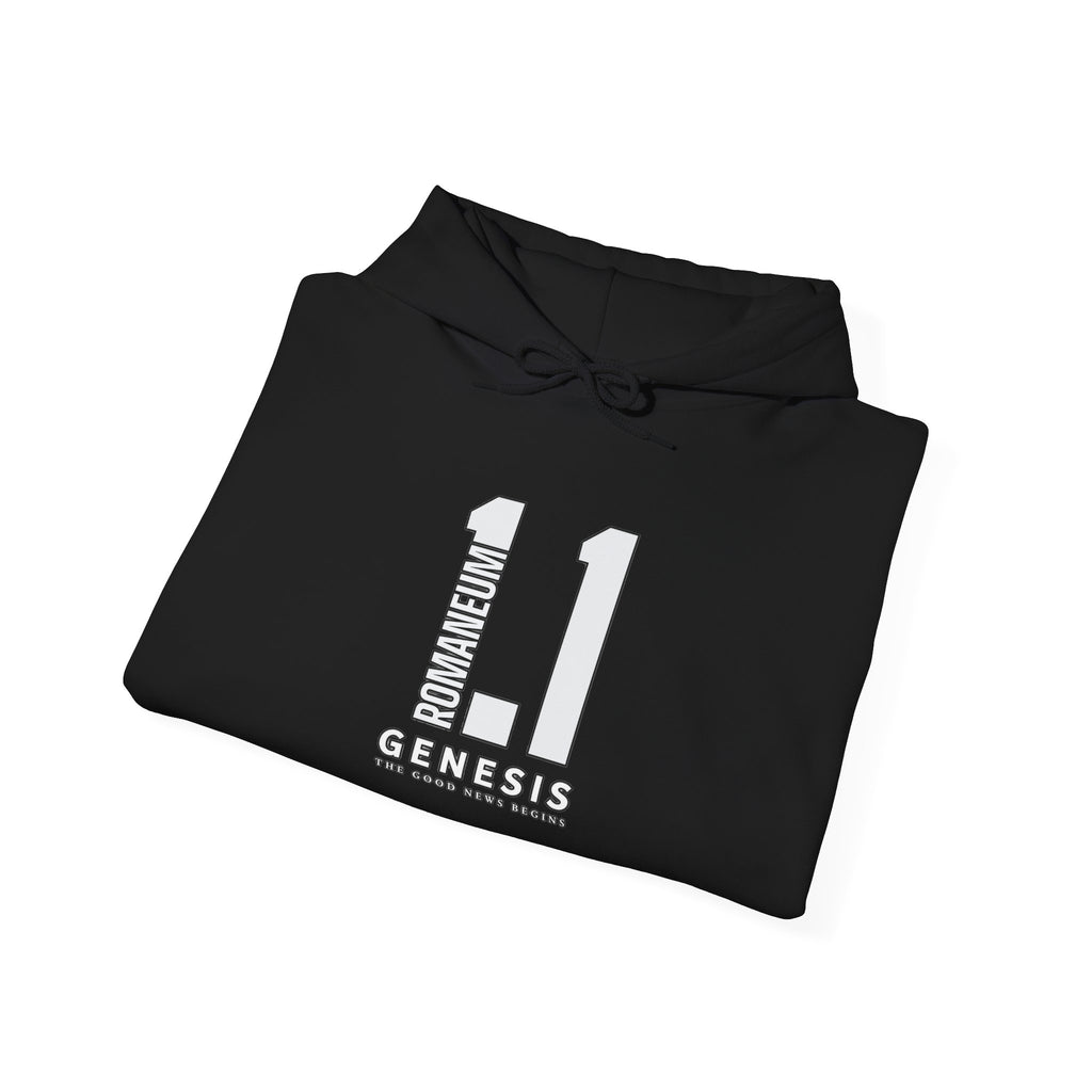 Genesis 1.1 Romaneum Hoodie – Minimalist Biblical Verse Pullover