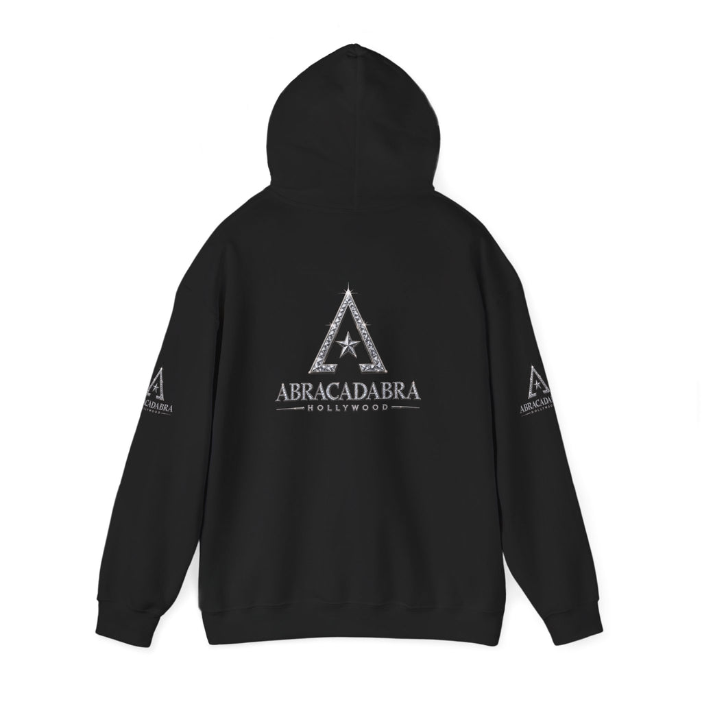 Abracadabra Triangle Logo Hoodie — Mystical Graphic Pullover