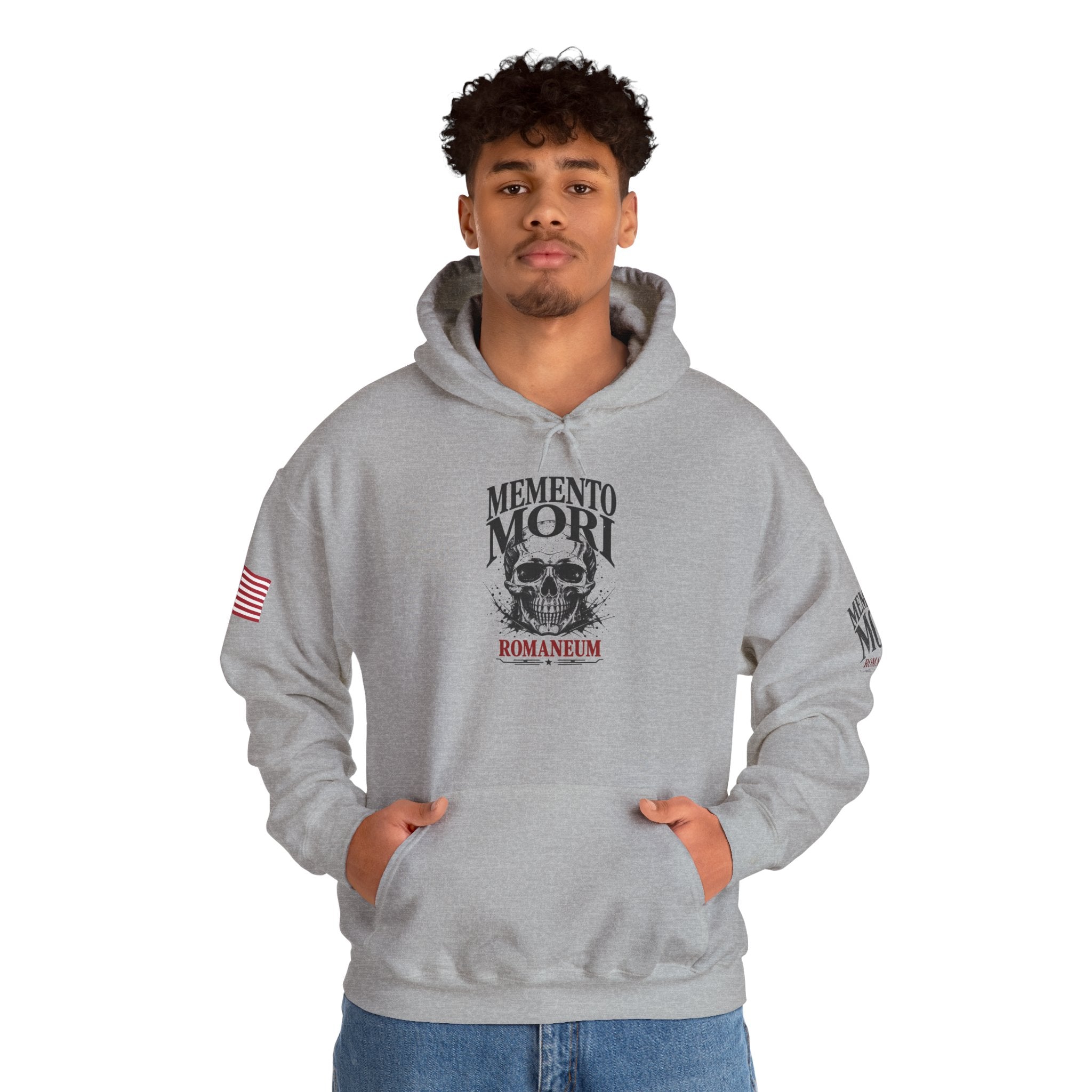 Memento Mori Hoodie — Romaneum Skull Graphic Pullover