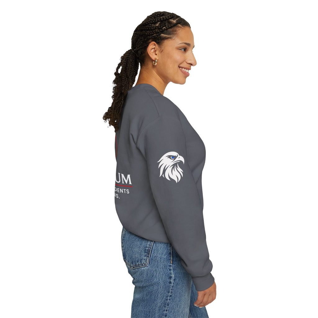 Romaneum eagle crest Crewneck sweatshirt | Romaneum logo, American flag sleeve