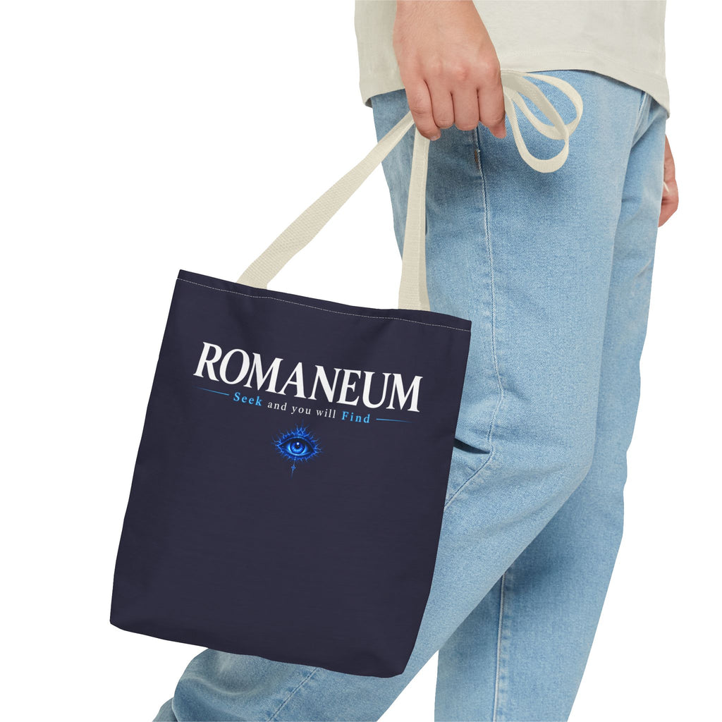 Romanеum Tote Bag — "Seek and You Will Find" Mystical Eye Canvas Tote