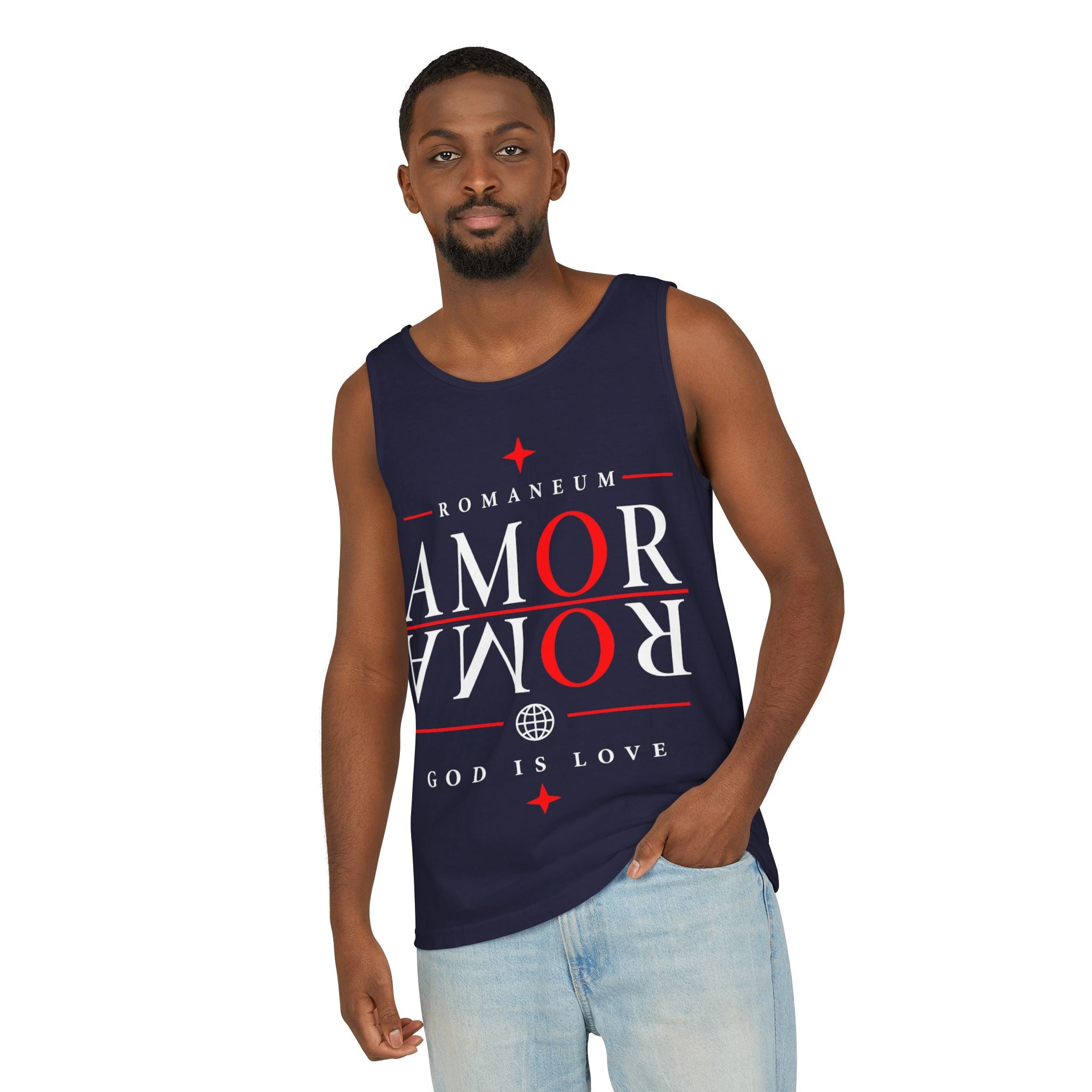Amor/Roma Romaneum Tank Top — "God Is Love" Graphic Tank