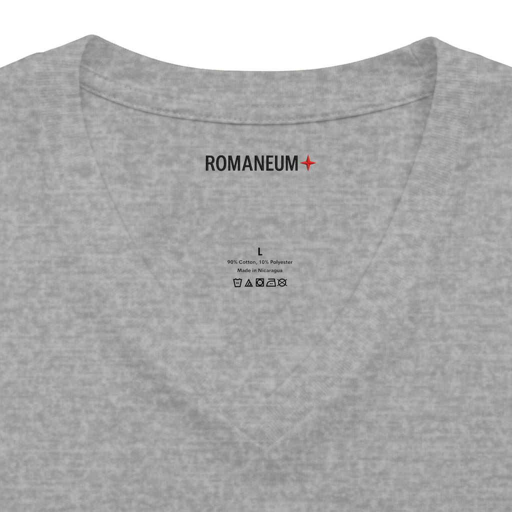 Romaneum "Amor/Roma" V-Neck Tee — God Is Love Christian Graphic Shirt