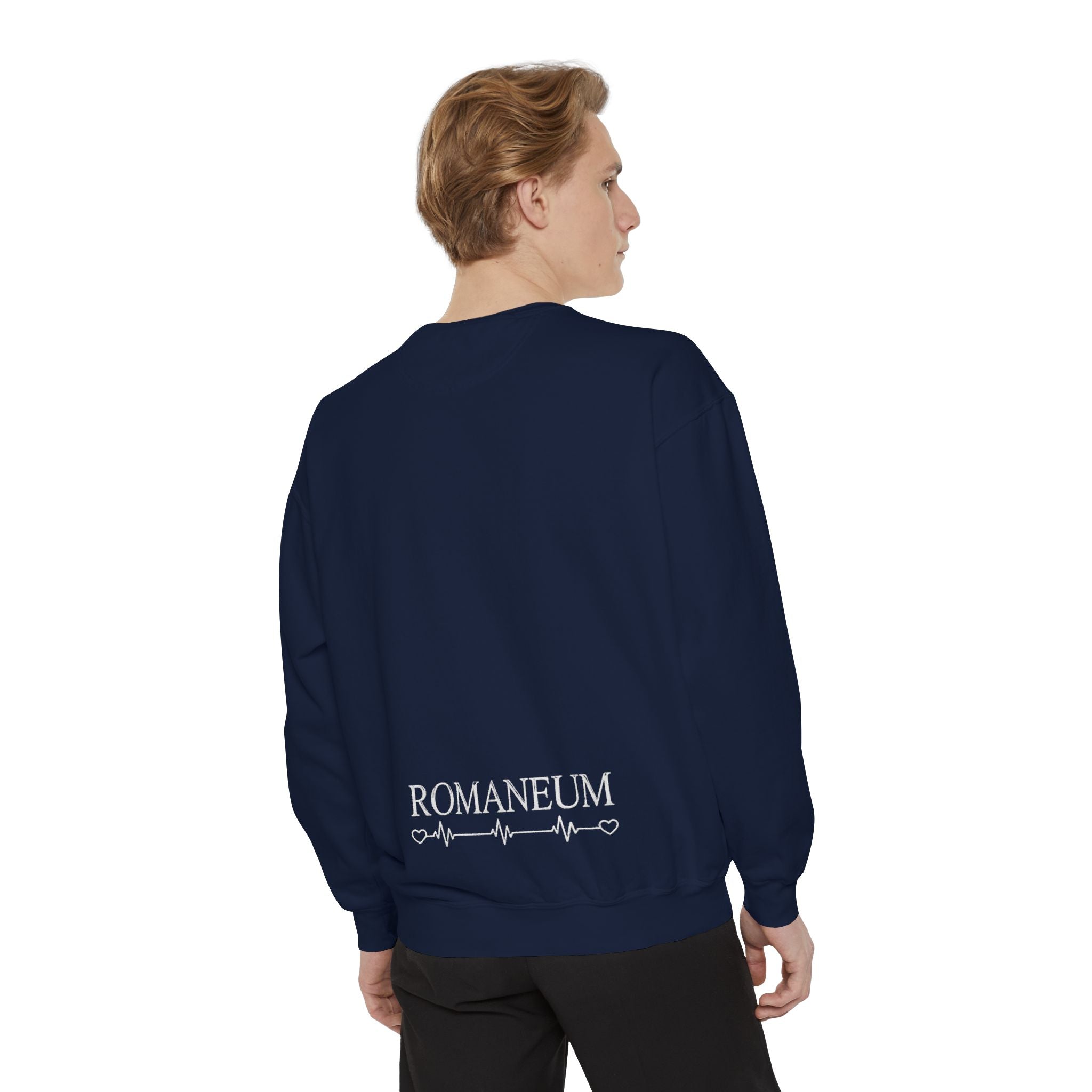 Alpha Omega Heart design sweatshirt | God is Love 1 John 4:8 RomanEum