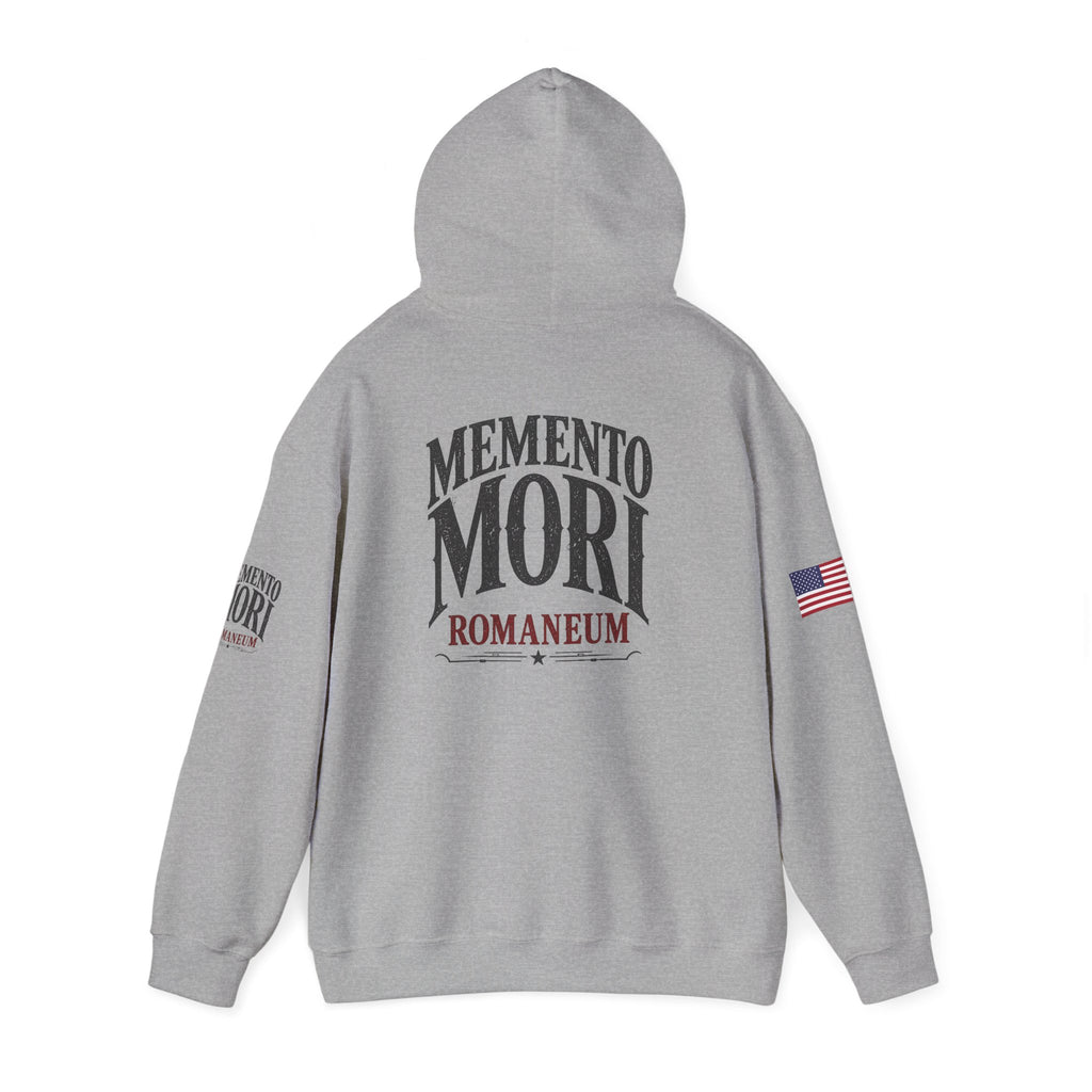 Memento Mori Hoodie — Romaneum Skull Graphic Pullover