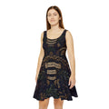 Baroque Floral Skater Dress — Vintage Dark Garden Print
