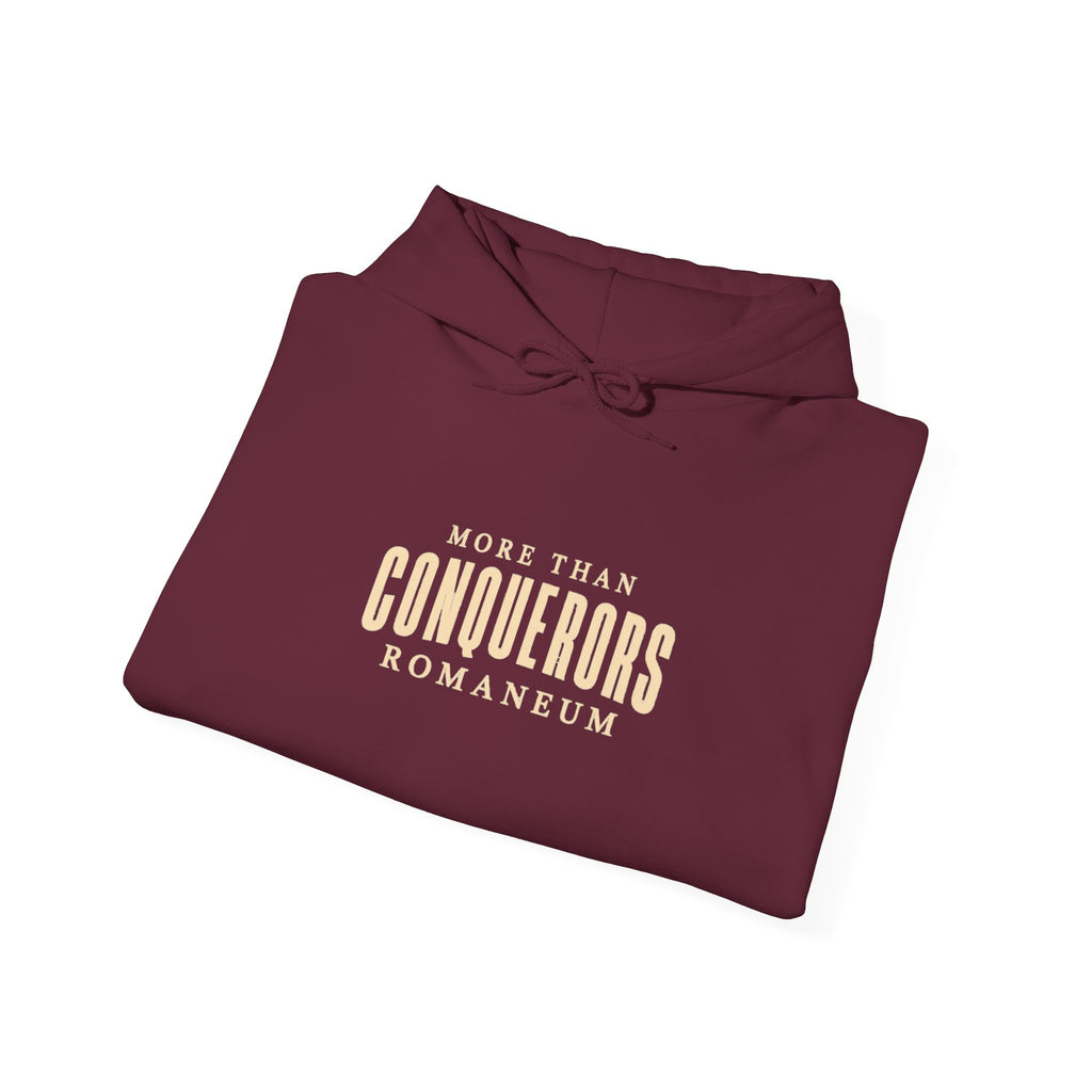 Conquerors Romaneum Hoodie — "More Than Conquerors" Sweatshirt