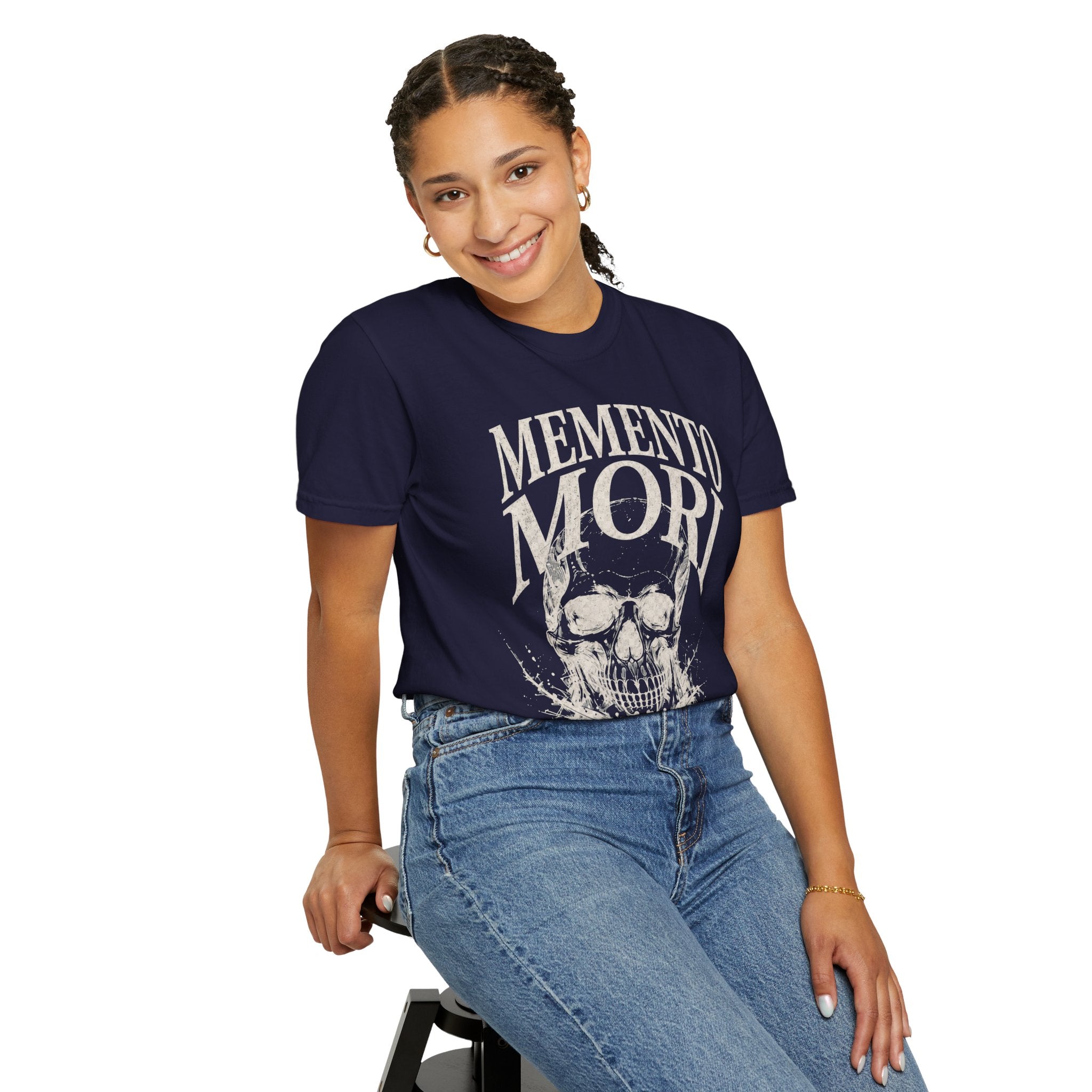 Memento Mori Skull T‑Shirt — Romaneum Gothic Graphic Tee