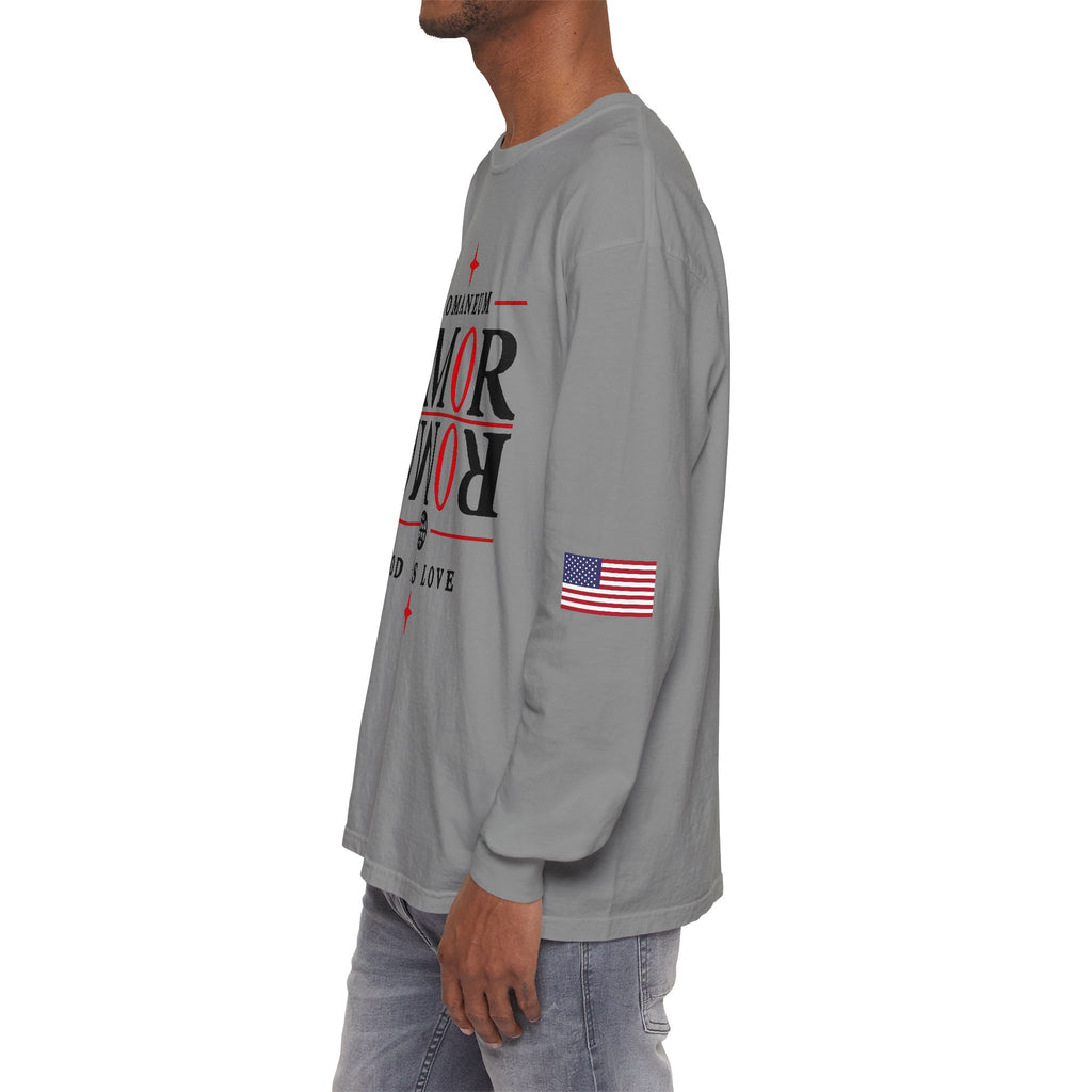 Romaneum "AMOR/ROMA" Long Sleeve Tee — God Is Love Graphic Shirt