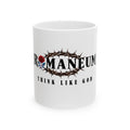 Ceramic Mug — Romaneum 'Think Like God'  Coffee Mug with Crown of Thorns & Rose