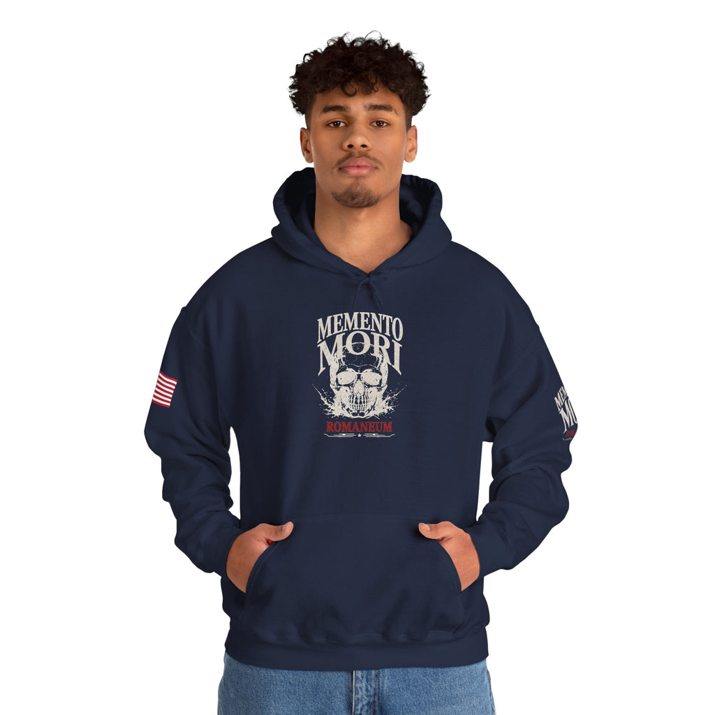 Memento Mori Hoodie — Romaneum Skull Graphic Pullover