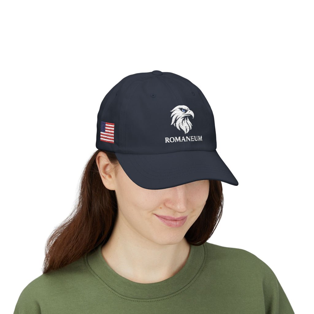 Roman eagle logo Classic Dad Cap | Patriotic embroidered baseball hat