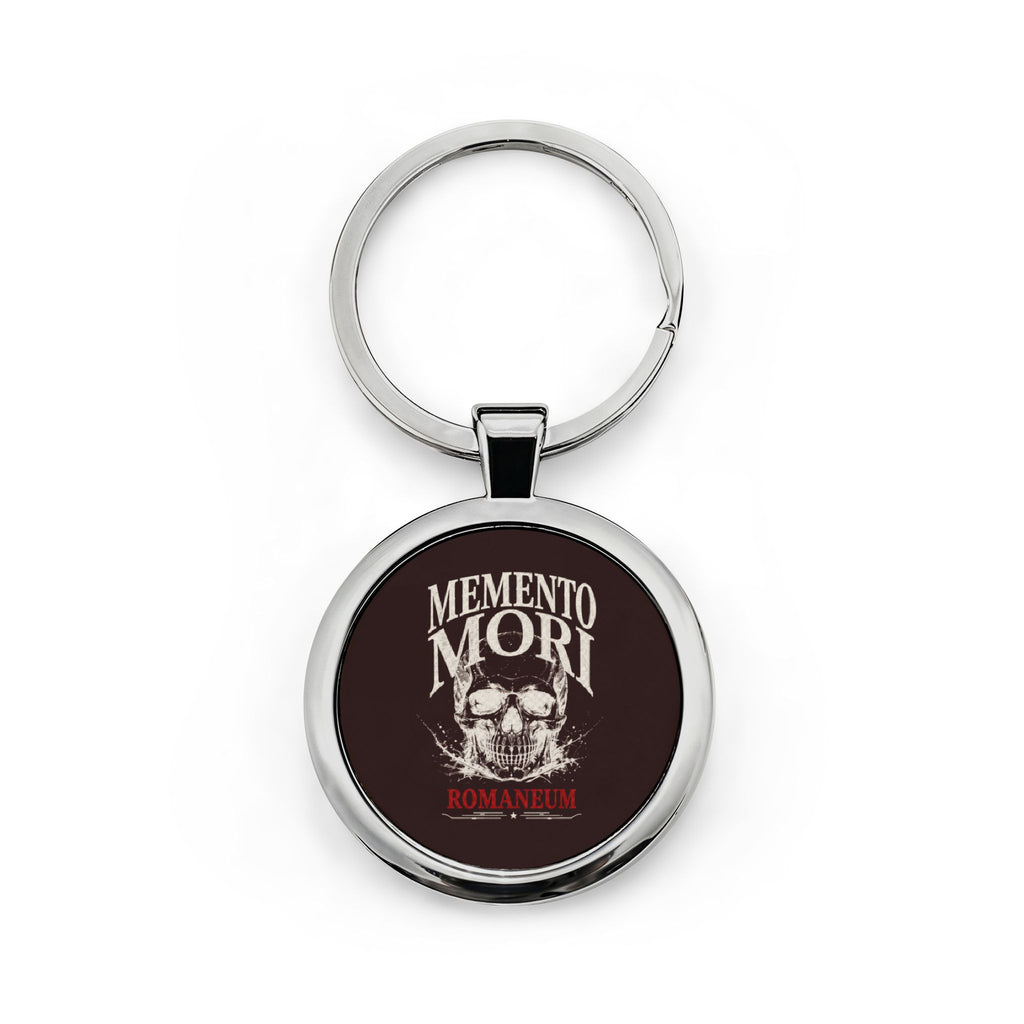 Memento Mori Stainless Steel Keychain – Gothic Skull Reminder Keyring