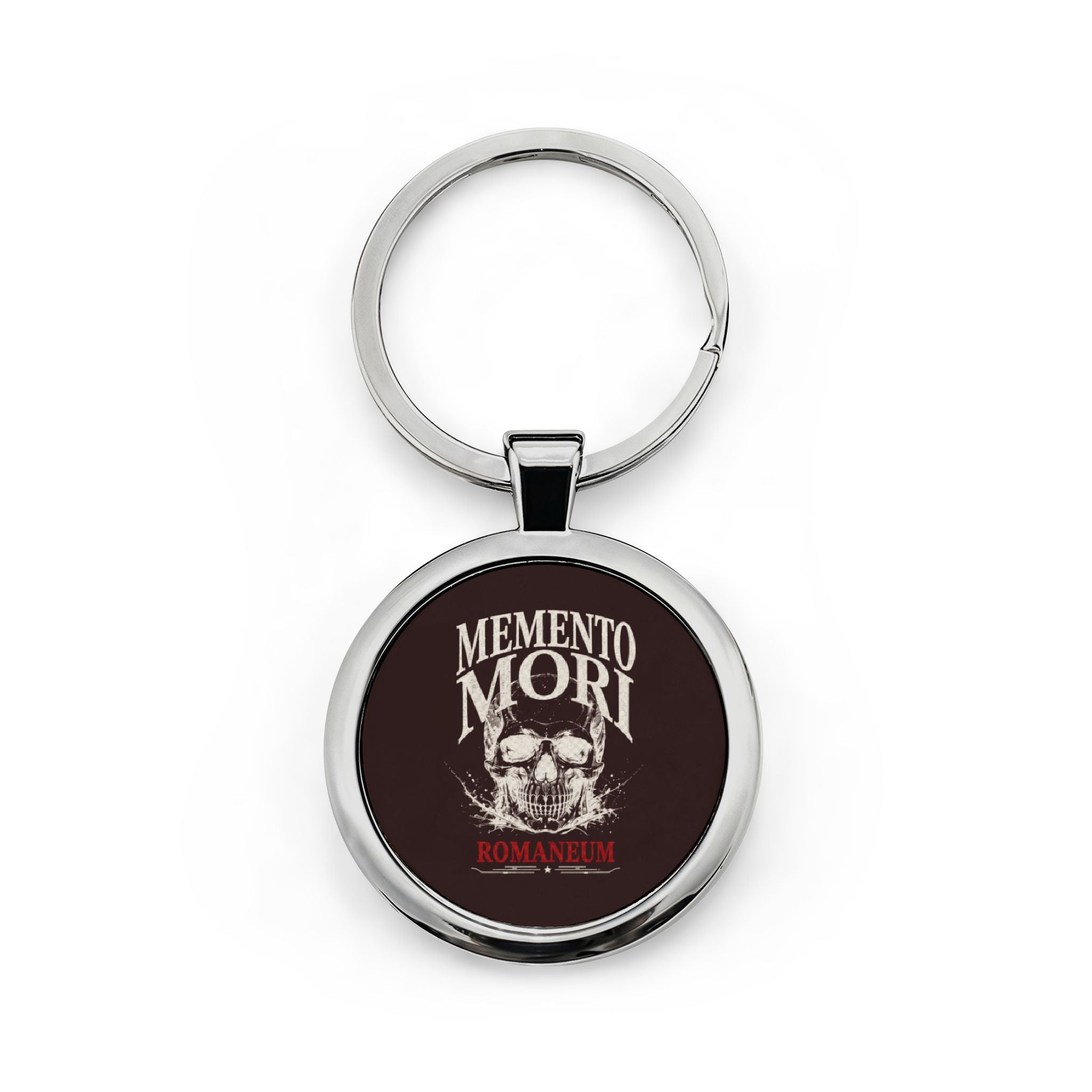 Memento Mori Stainless Steel Keychain – Gothic Skull Reminder Keyring