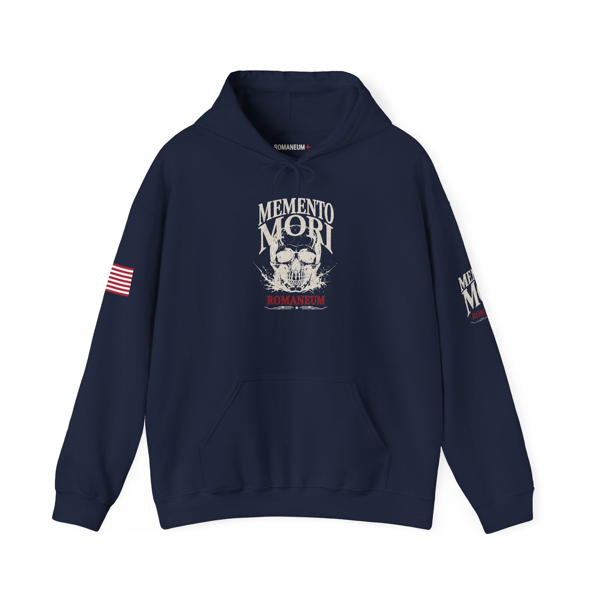 Memento Mori Hoodie — Romaneum Skull Graphic Pullover