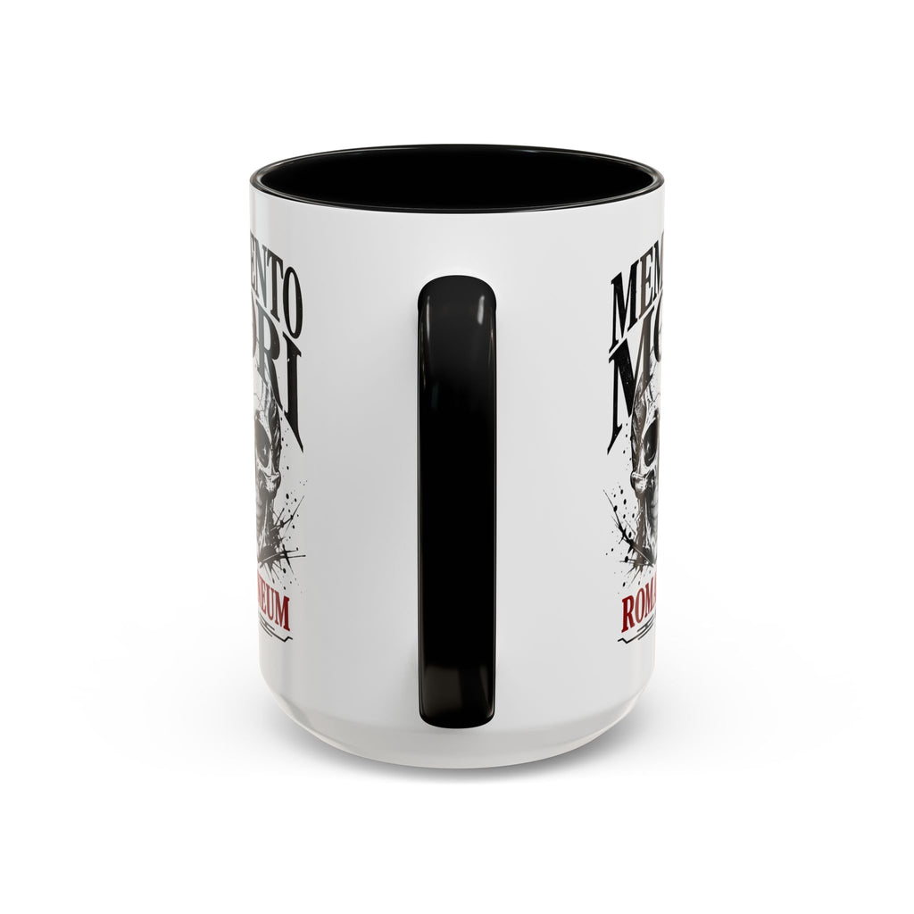 Romaneum Memento Mori Coffee Mug — Skull Accent Mug (11/15oz)