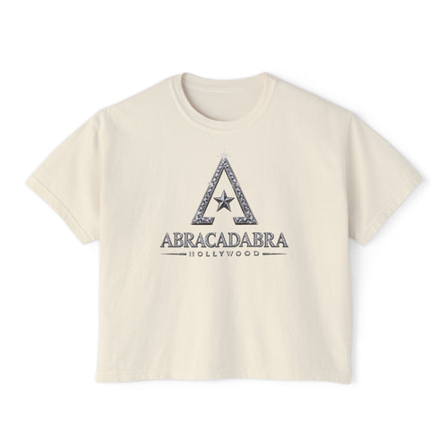 Abracadabra Hollywood Boxy Tee — Vintage Magic Star Graphic