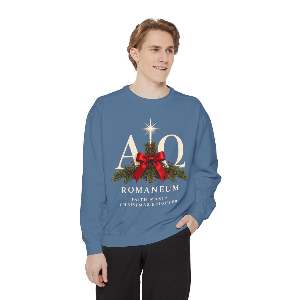 Christmas Alpha Omega Sweatshirt — Romaneum 'God Is Love' Holiday Crewneck