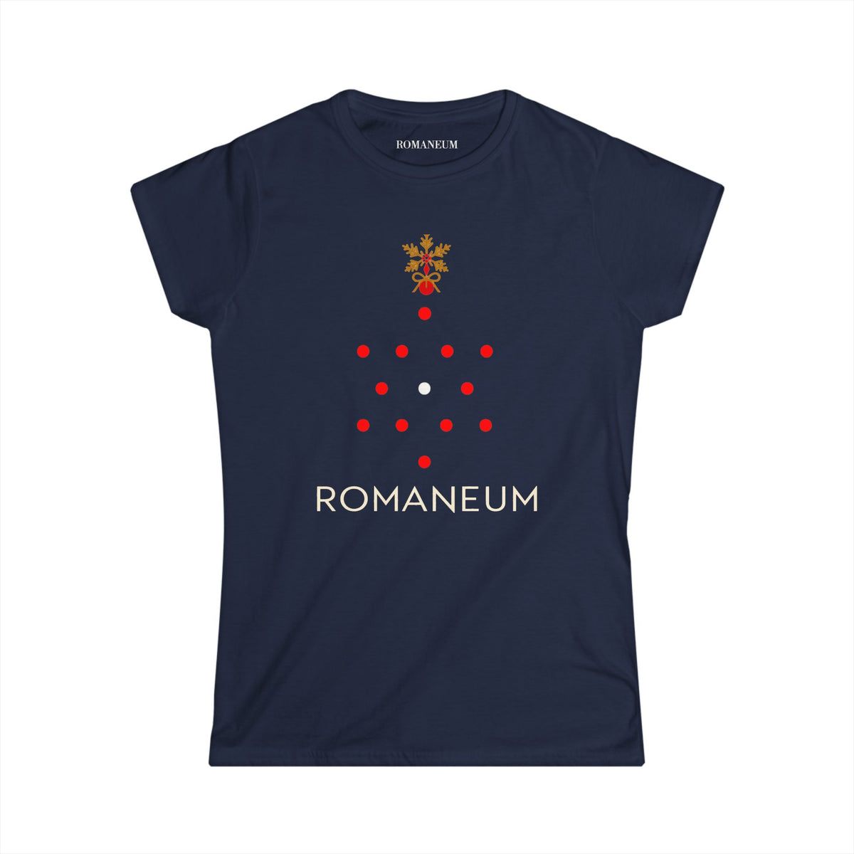 Women's Classic Black Tee Christmas Romaneum