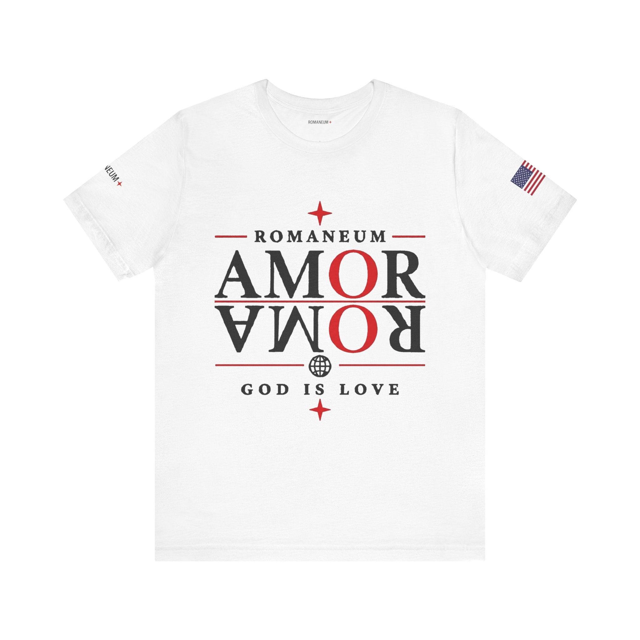 Romaneum 'AMOR/ROMA' God Is Love Graphic Tee