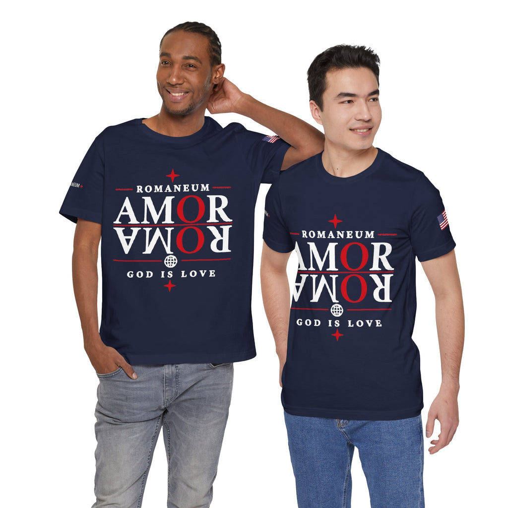 Romaneum 'AMOR/ROMA' God Is Love Graphic Tee