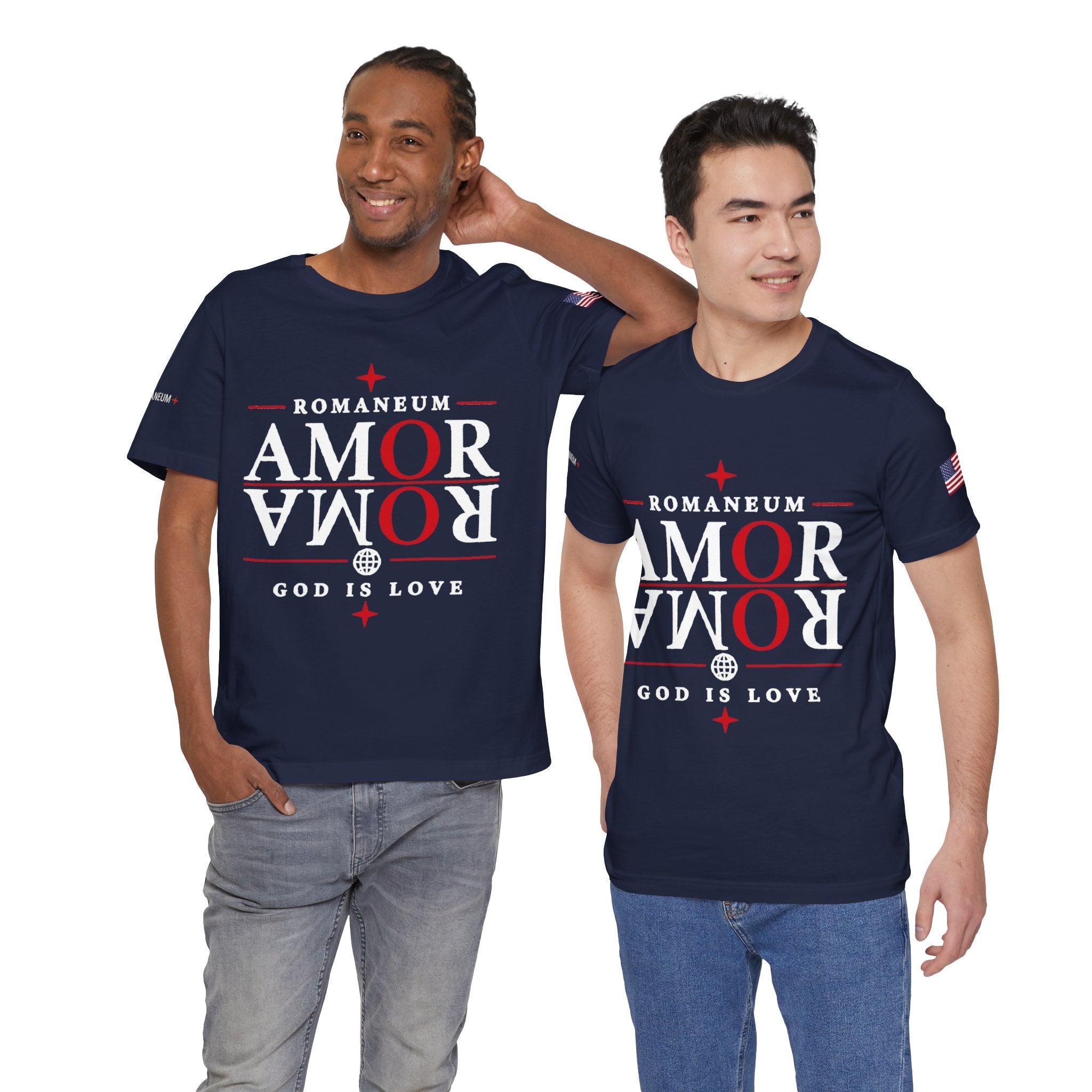 Romaneum 'AMOR/ROMA' God Is Love Graphic Tee