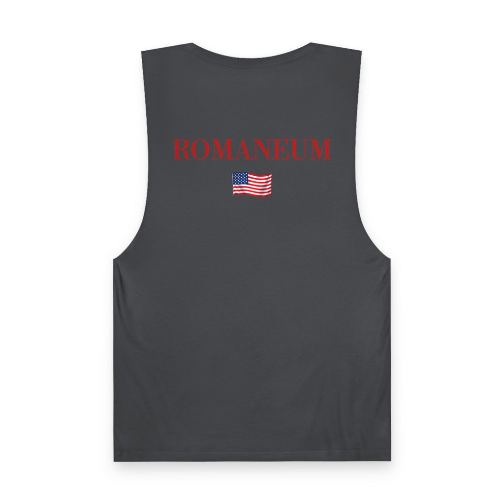 God Bless America Eagle Tank Top — Patriotic Romaneum USA Flag Muscle Tee