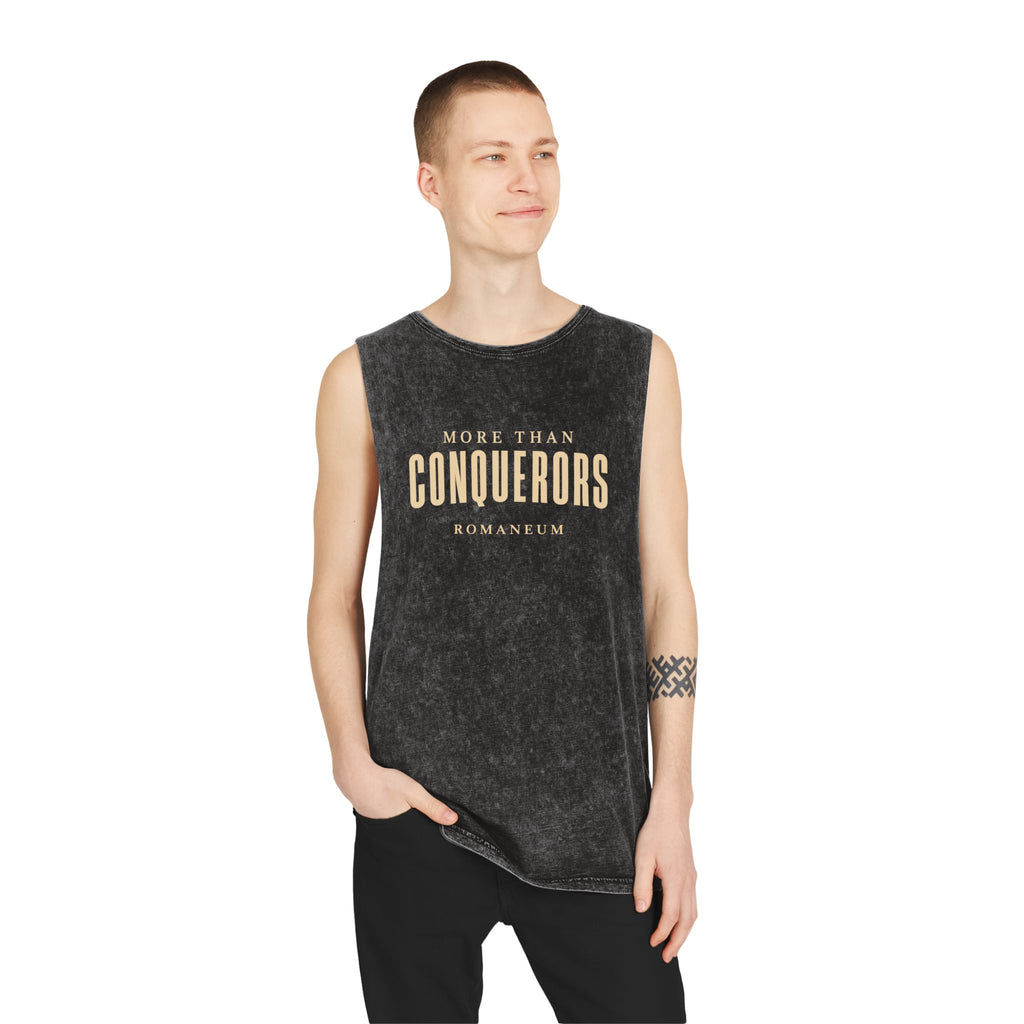 More Than Conquerors Stonewash Tank — ROMANEUM