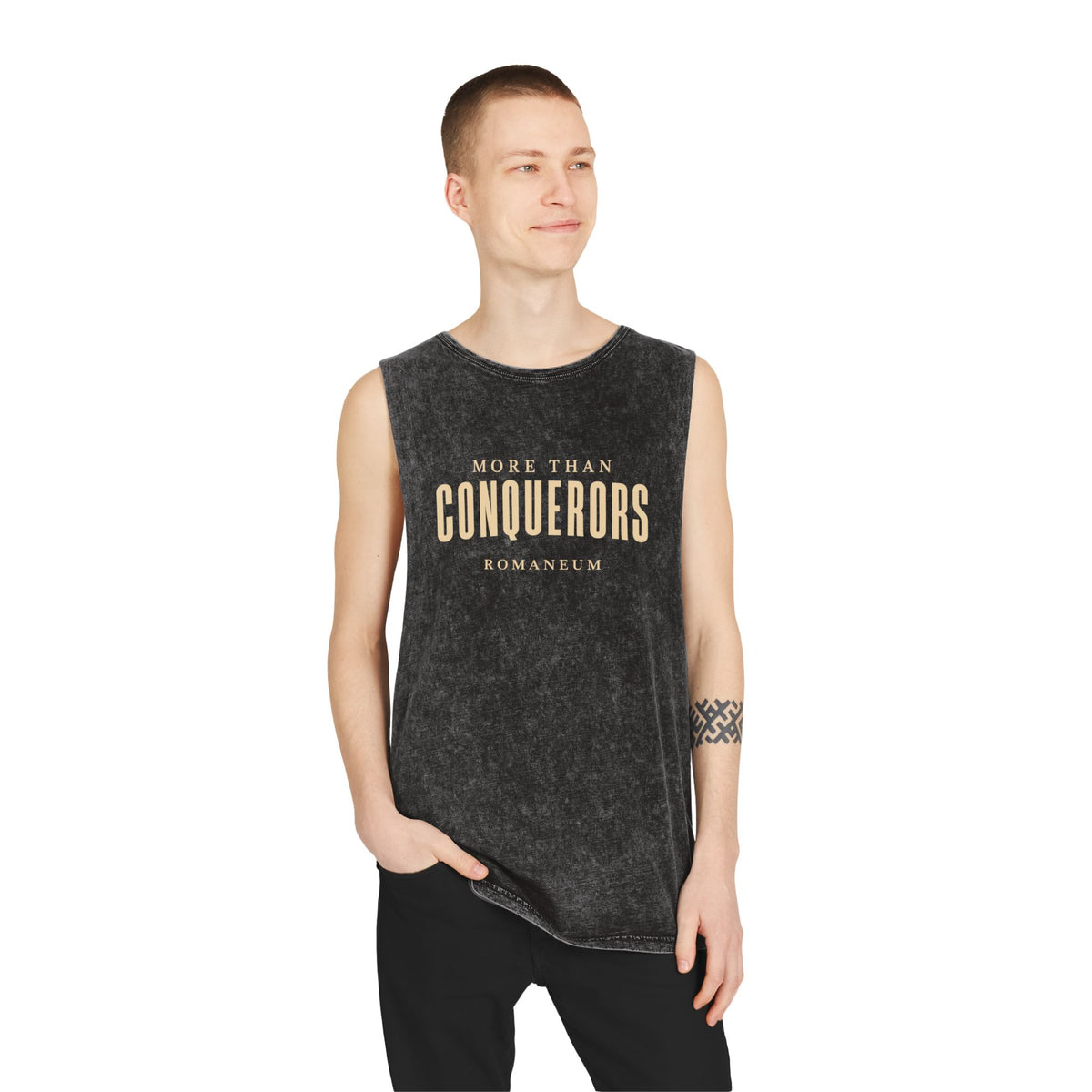 More Than Conquerors Stonewash Tank — ROMANEUM