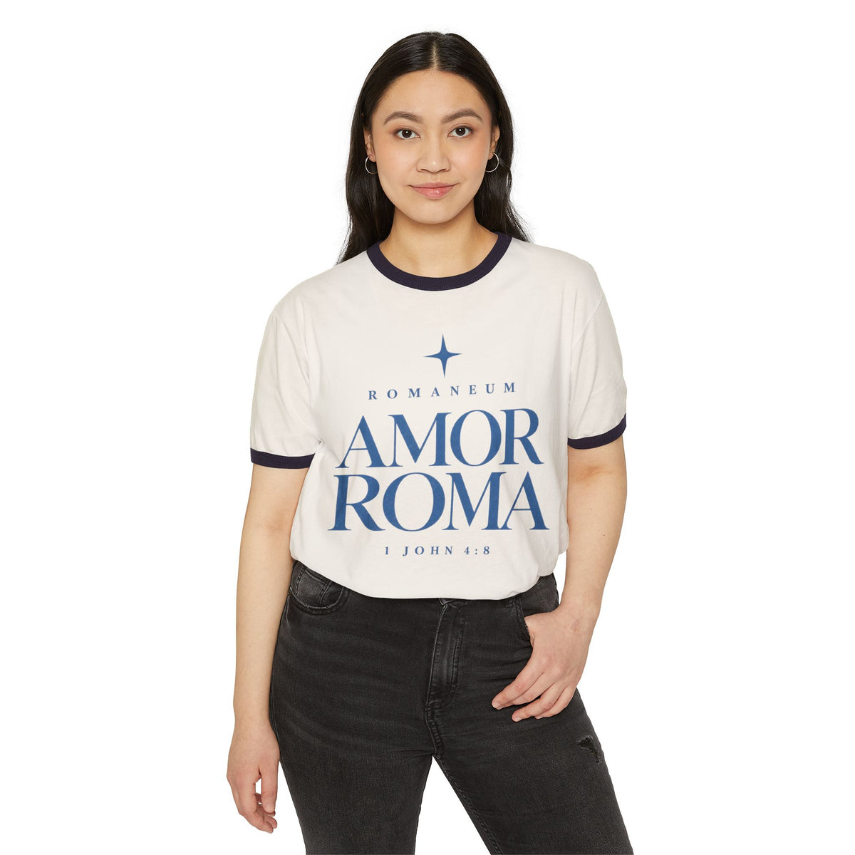 Amor Roma Ringer T-Shirt — "From Above" Graphic Tee