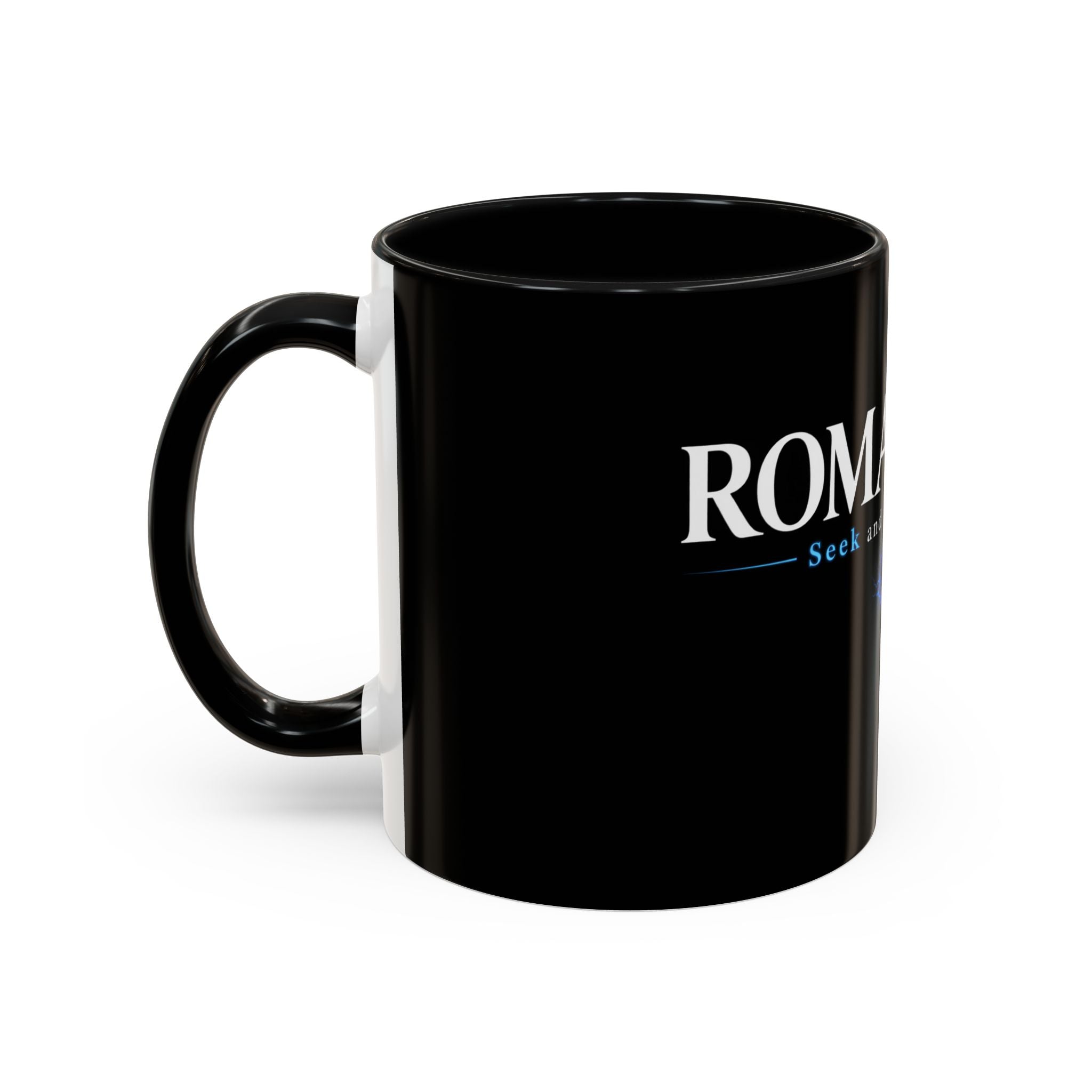 "Seek and You Will Find" Inspirational Black Mug