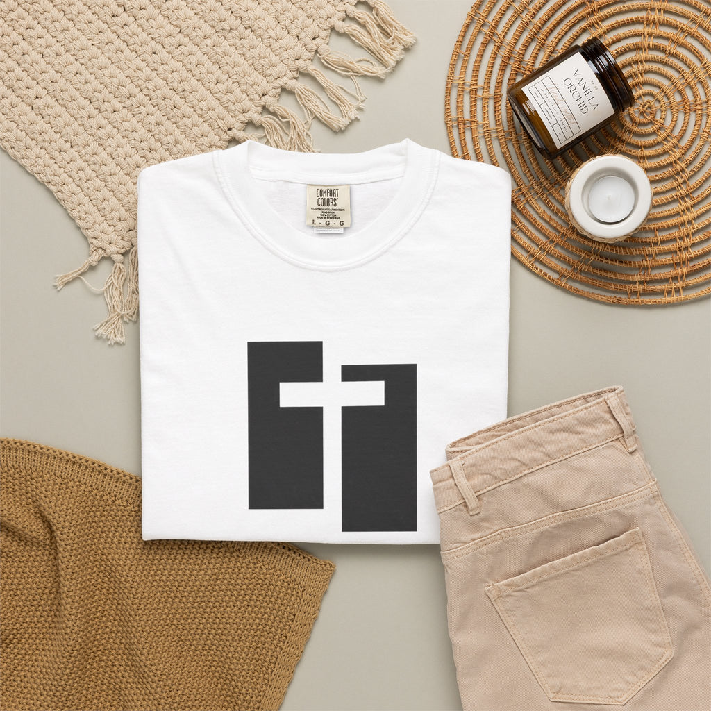 Romaneum Logo T-Shirt — Minimal Cross Tee