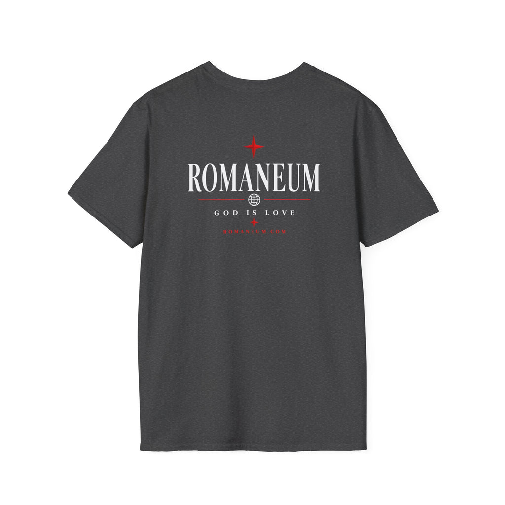 Amor/Roma 'ROMANEUM' Graphic T‑Shirt — 'AMOR' Reflection Design (God Is Love)