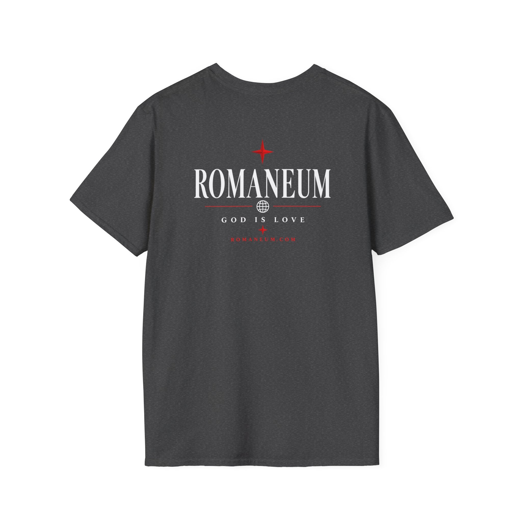 Amor/Roma 'ROMANEUM' Graphic T‑Shirt — 'AMOR' Reflection Design (God Is Love)