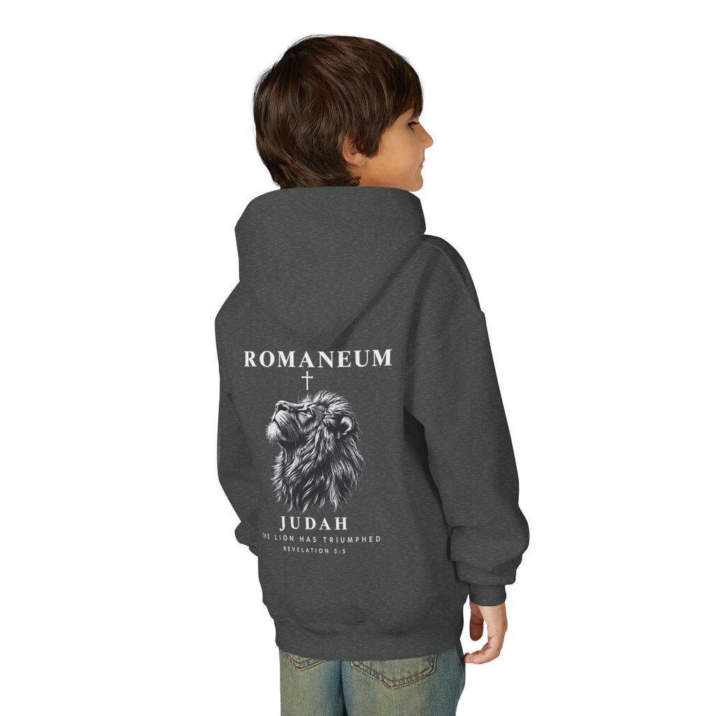 Romaneum Judah Lion Hoodie — Youth Graphic Sweatshirt