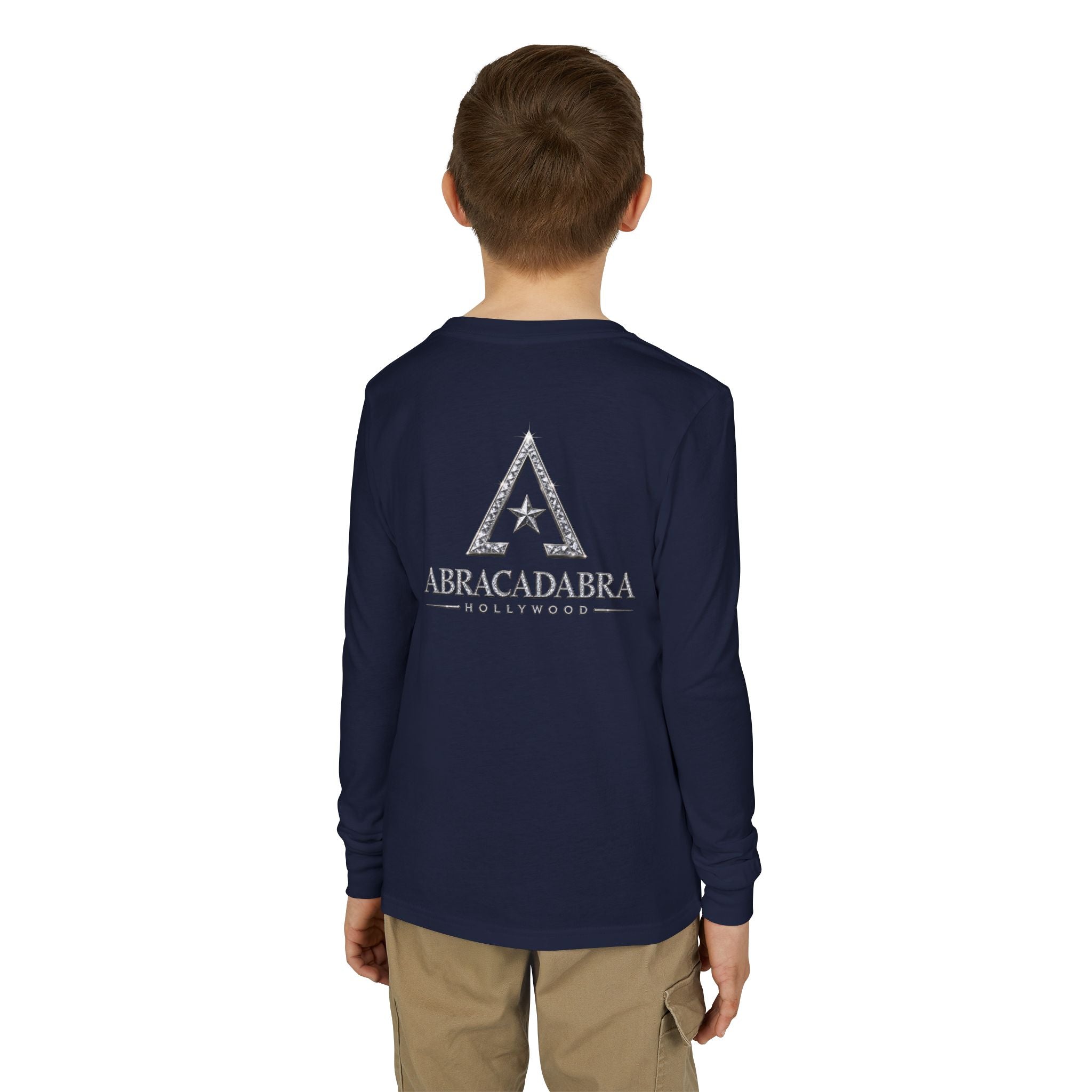 Youth Long Sleeve Tee — 'Abracadabra' Sparkle Magic Graphic