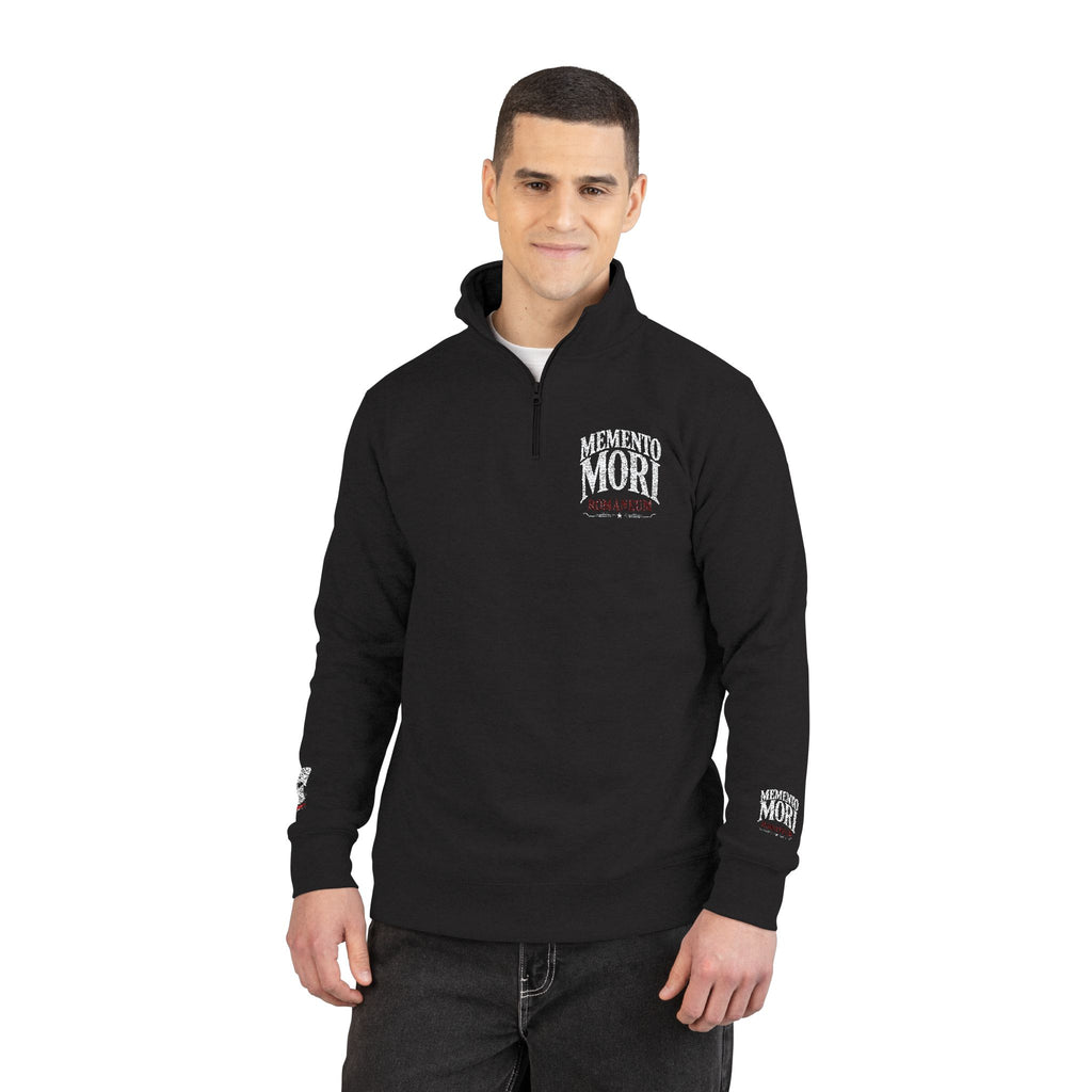 Embroidered Floral Skull Fleece Pullover