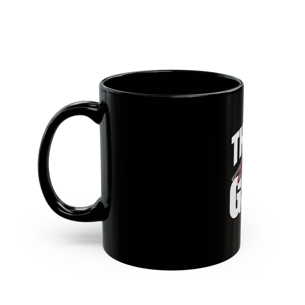 Think Like God Rose Black Mug — Inspirational Religious Coffee Cup (11oz/15oz)