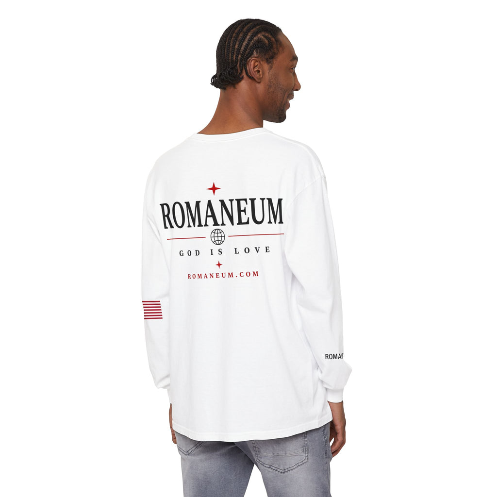 Romaneum "AMOR/ROMA" Long Sleeve Tee — God Is Love Graphic Shirt
