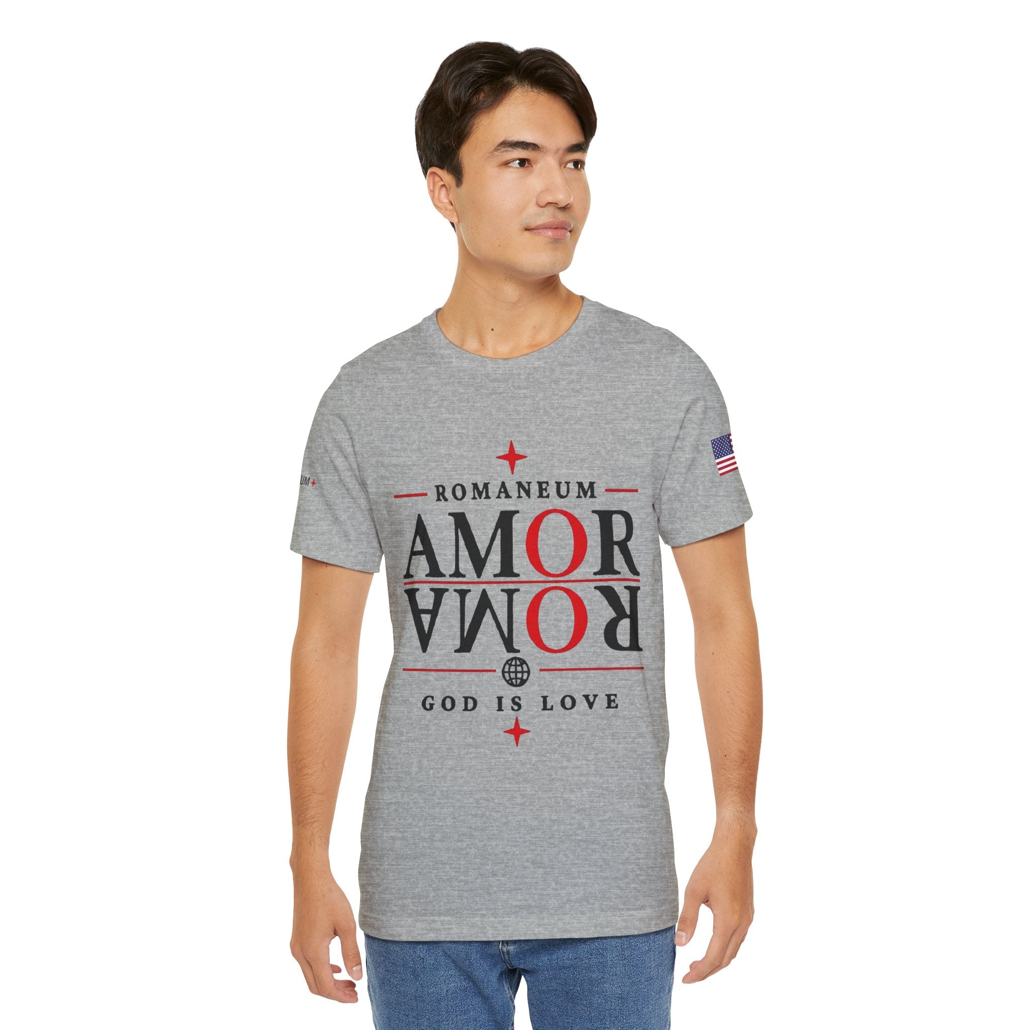 Romaneum 'AMOR/ROMA' God Is Love Graphic Tee