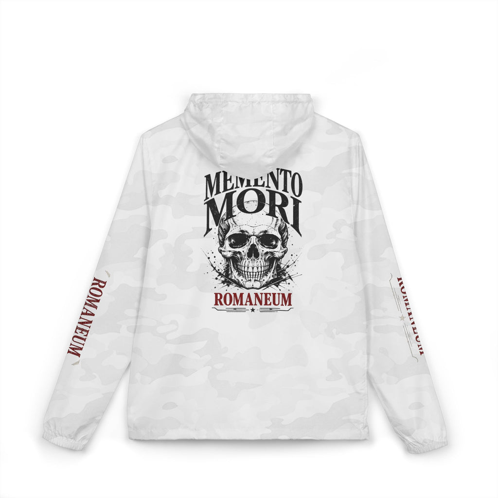 Memento Mori Skull Windbreaker Jacket — Romanum Gothic Hooded Windbreaker
